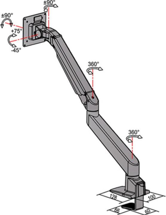 Actual product image Multibrackets Monitor Arm Single White (Table, 32")
