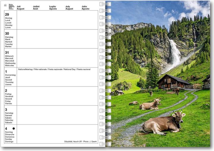 Image du produit Agenda Photo-Almanach Suisse (15 x 21 cm, Allemand, Français, Anglais, Italien)