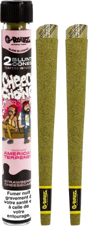 G-Rollz Prerolled Cones Infusion Terpenten, Strawberry Cheesecake, 2 pièces