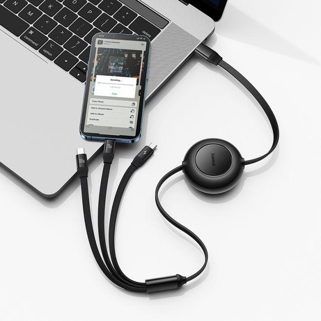 Image du produit Baseus 3 in 1 Multicharger USB-Cable (1.10 m, USB 3.2 Gen 1, 100 W)