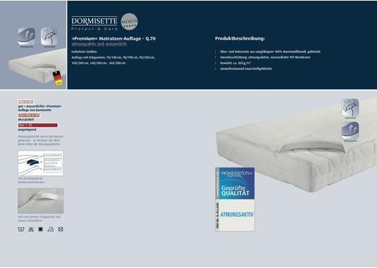 Actual product image Dormisette Mattress topper Premium (200 x 200 cm)