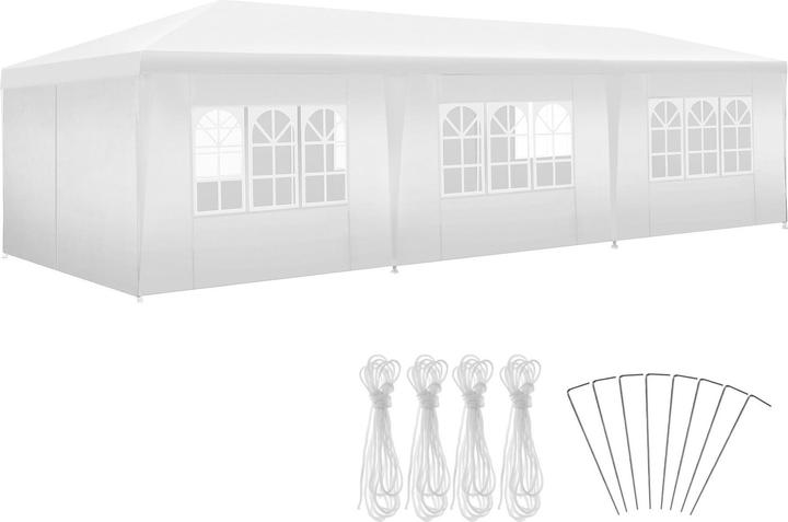 Produktbild tectake Pavillon Miramas mit 8 Seitenteilen, wasserdicht, 9x3m (900 cm, 300 cm)