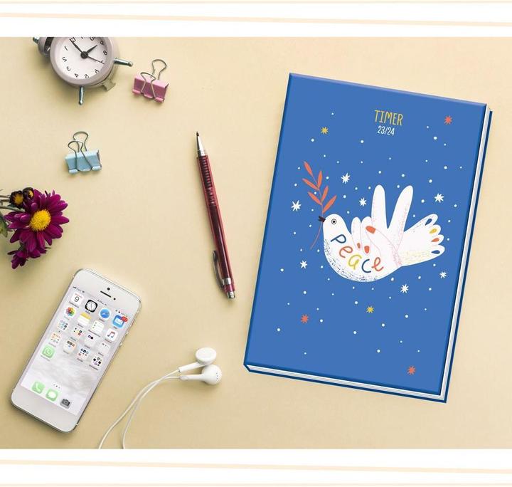 Actual product image Pupils' calendar Specials with padding Peace 23/24 (Hardcover, German)