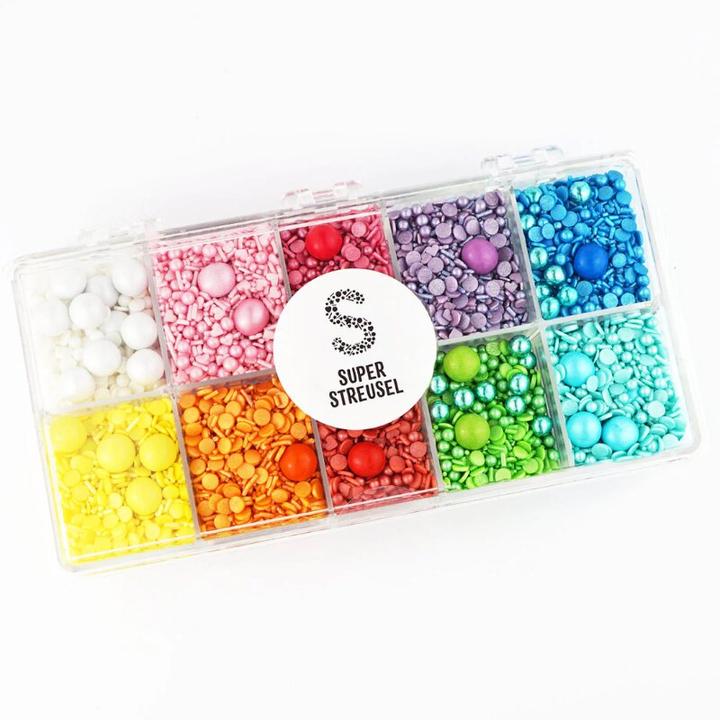 Actual product image Super Streusel Superbox Regenbogen