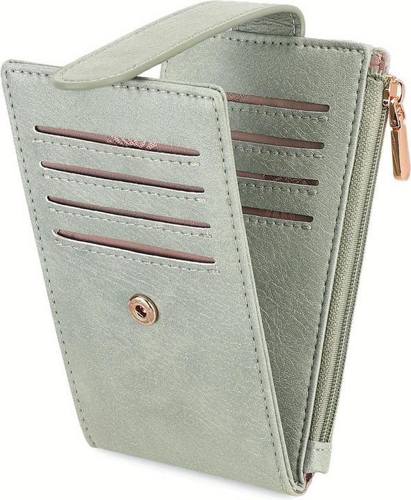 Only-Bags.Store 1 Stück. Vintage-Kartenetui, mehrere Kartenfächer, RFID-gesicherte Mini-Geldbörse
