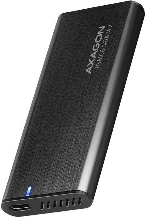 Actual product image Axagon EEM2-SB2 USB-C 3.2 Gen 2, M.2 SSD Enclosure - black (M.2 2260, M.2 2242, M.2 2280)
