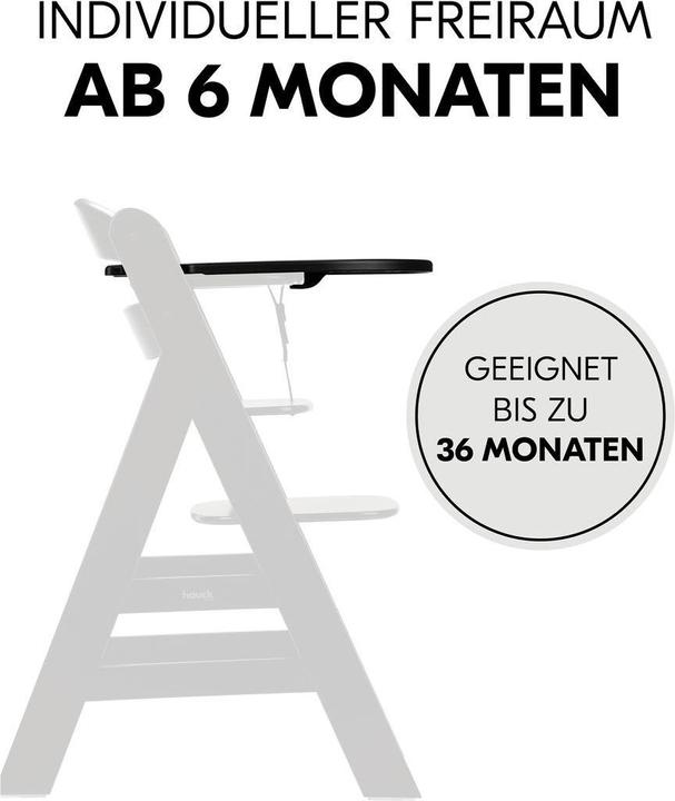 Actual product image Hauck Hochstühle Hochstuhl Alpha Plus Black - im Sparset inkl. (Highchair)