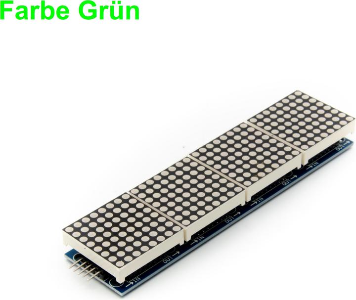 Immagine prodotto Purecrea 4 moduli con 8x8 LED a matrice di punti 32x8 verde con MAX7219 per il display