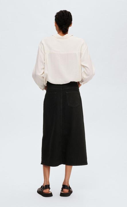 Image du produit Selected Femme Jupe midi en jean noir (36)