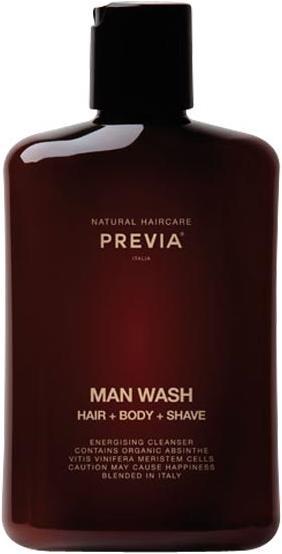 Actual product image Previa MAN Wash Hair + Body + Shave (250 ml)