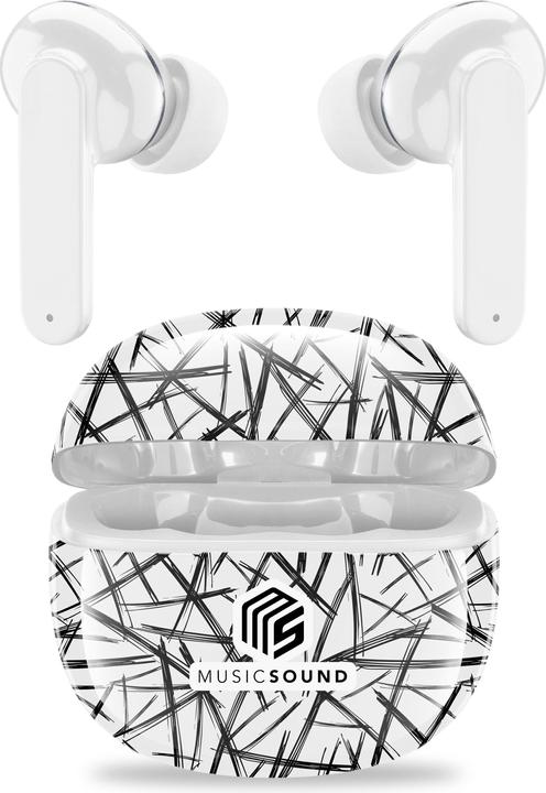 Actual product image Cellularline Music & Sound Bluetooth Earphones Fancy Lines White (5 h, Wireless)
