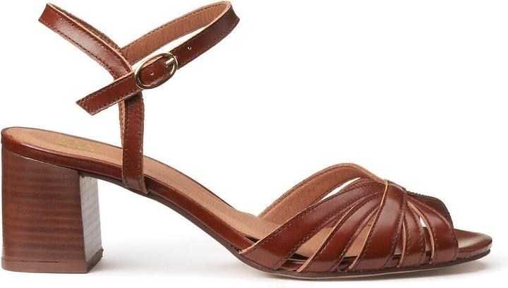 La Redoute Collections Leder-Sandaletten mit mittelhohem Absatz