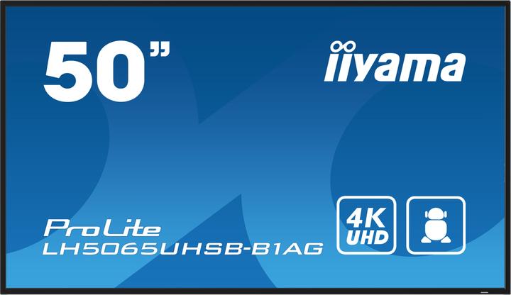 Image du produit iiyama 50" 3840x2160, UHD VA panel, Haze 25%, 8 (3840 x 2160 pixels, 49.50")