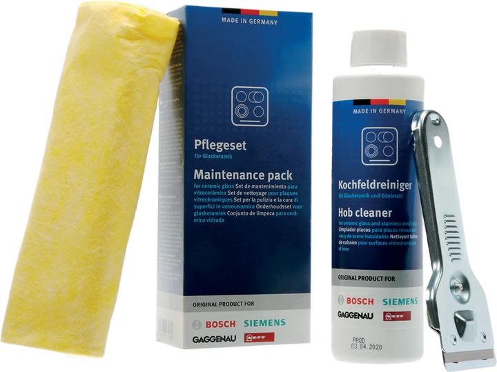 Actual product image Siemens Care set for glass ceramic hobs