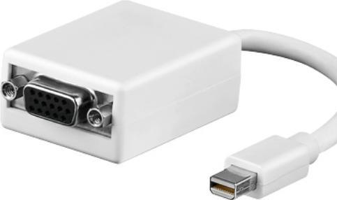 Actual product image Goobay mini DisplayPort to VGA adapter cable 1.1, mini DisplayPort plug, 0.1 m (VGA, 10 cm)