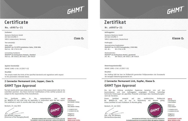 Produktbild Digitus Cat.7A S/FTP, Verlegekabel, 500 m, duplex, Dca (S/FTP, CAT7a, 500 m)