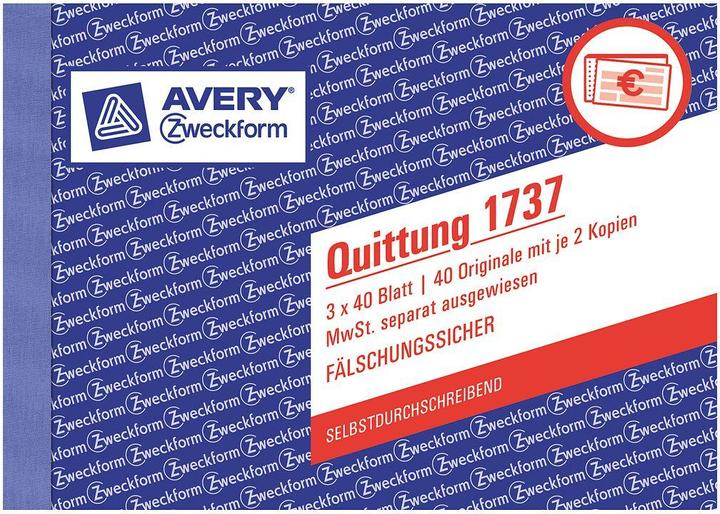 Immagine prodotto Avery Ricevuta IVA indicata separatamente (40 x)