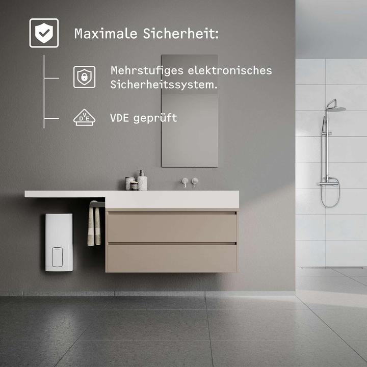 Actual product image Stiebel Eltron HDB-E 27 Trend Electronic instantaneous water heater Almost constant temperature thanks to 2i