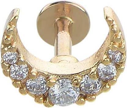 Bijouteria Ohrpiercing (Edelstahl, PVD Beschichtung, Kristall)
