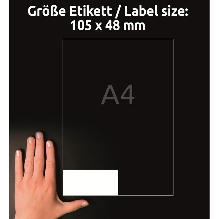 Produktbild Avery Universal-Etiketten 105 x 48 mm, 10 Blatt