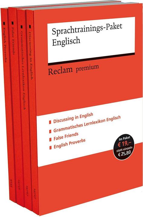 Produktbild Sprachtrainings-Paket Englisch (Deutsch, Englisch, Reclam Verlag, 2023)