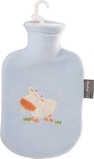 Immagine prodotto Fashy Borsa dell'acqua calda con copertura in pile blu (0.80 l)
