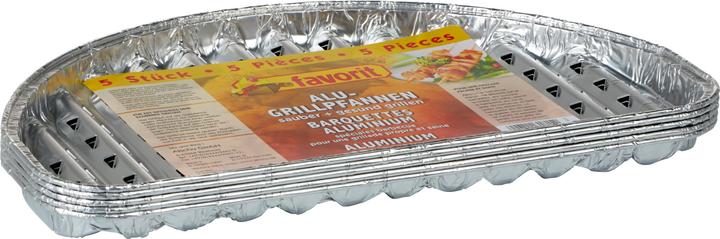 Favorit Grillplatte, halbrund, 5er Set Ã Aluminium Pfanne, 30 cm Durchmesser