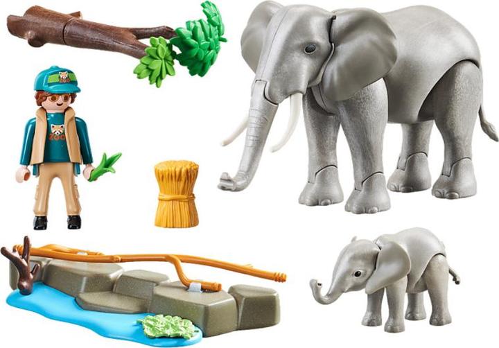 Image du produit Playmobil Les éléphants dans les enclos extérieurs (70324, Playmobil Family Fun)