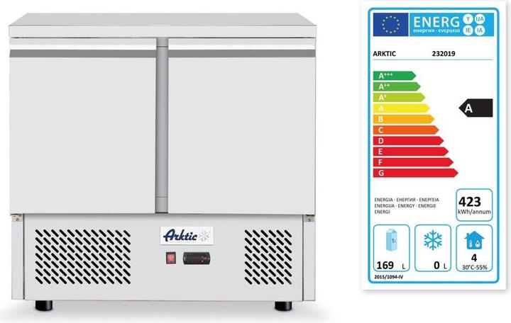 Energie-Label Hendi Kühltisch 2 türig -2/+8 gr 900x700x850 mm