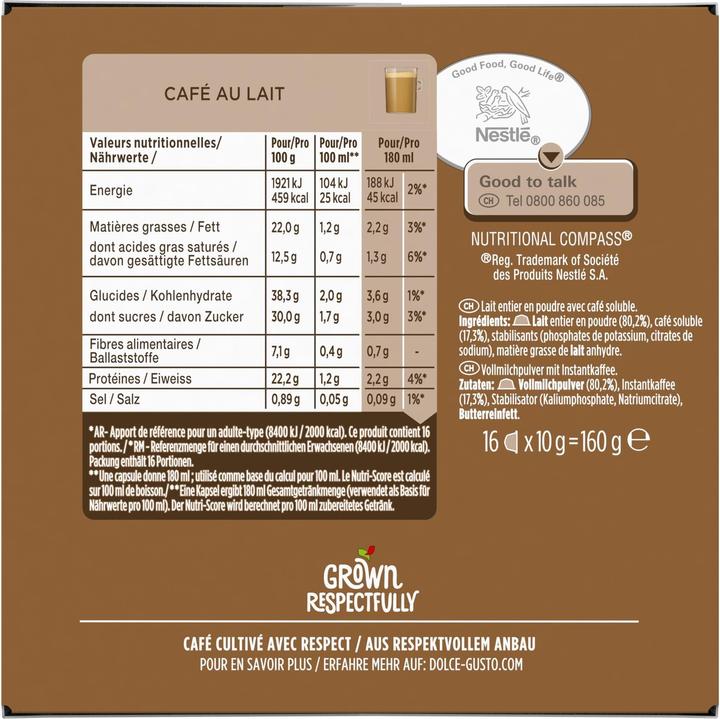 Produktbild Nescafé Dolce Gusto Café au Lait (16 x Port.)