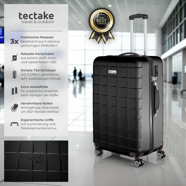 Actual product image tectake Trolley Set of 3 (98 l, M (50 - 90l), L (90 - 115l))