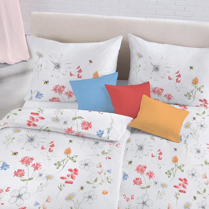 Produktbild Fleuresse Mako-Satin Bettwäsche Milano 113825 rot (Bettwäsche Set, 135x200 cm + 80x80 cm)