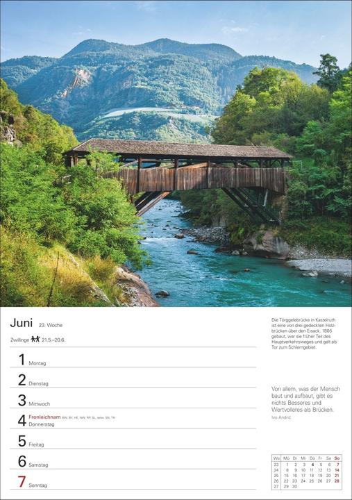 Produktbild Harenberg Südtirol Wochenplaner 2026 - Eine Reise in 53 Bildern (Deutsch)