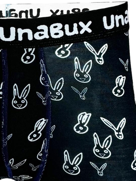 Produktbild Unabux Boxer BLACK WHITE RABBIT (M, 2er Pack)