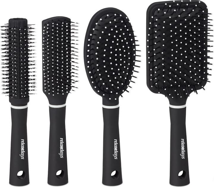 Immagine prodotto Relaxdays Spazzole per Capelli, Set da 4