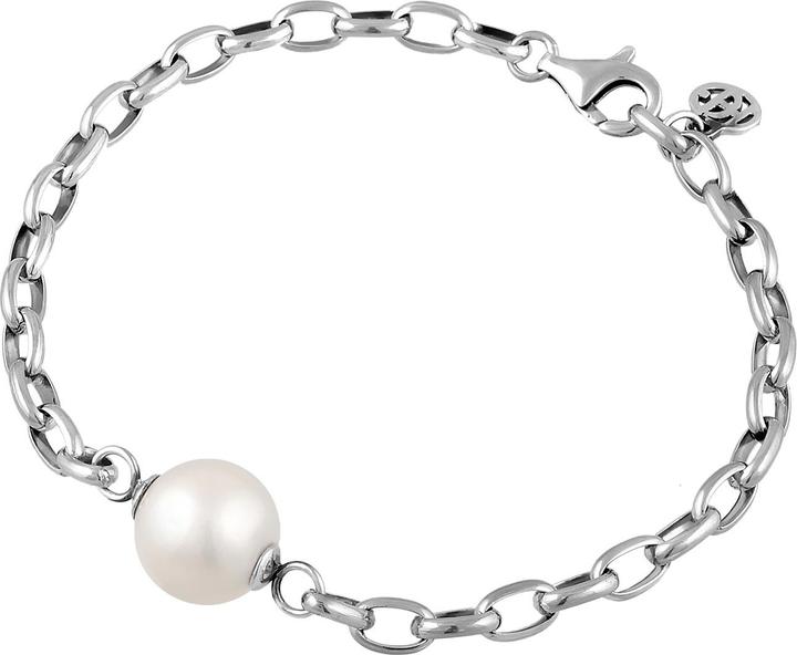 Haze & Glory Armband Gliderarmband - Chunky Perle 925 Silber (21 cm, No stone, 925er Sterling Silber, Süsswasserzuchtperlen)
