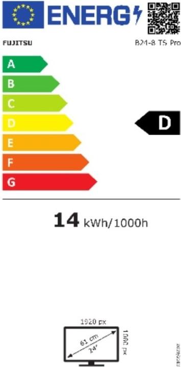 Energie-Label Fujitsu B24-8 TS Pro (1920 x 1080 Pixel, 24")