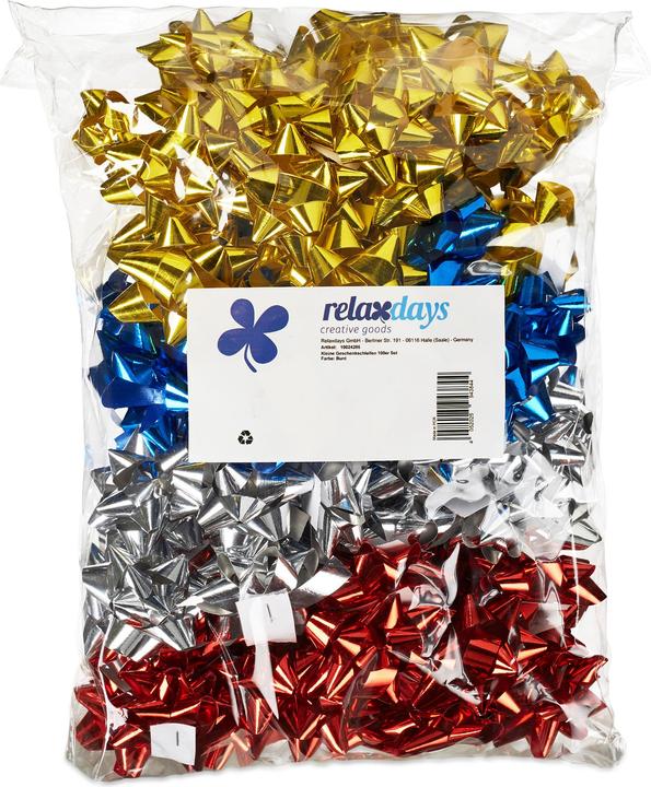 Actual product image Relaxdays Gift Wrapping Bows Set of 100 (Gift box, 100 x)