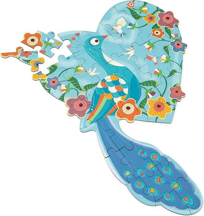 Produktbild Scratch Shape Puzzle Pfau (40 Teile)