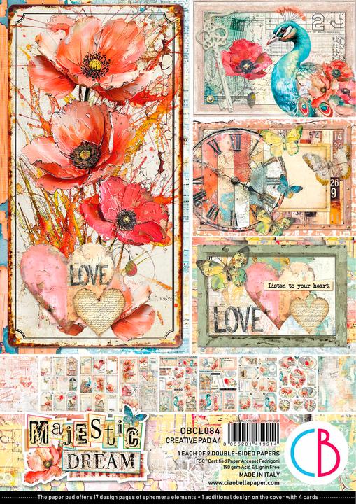 Image du produit Ciao Bella Papier-Set "Majestic Dream", 9 Blatt, A4 (190 g/m², 9 x)