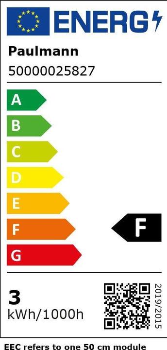 Energy Label Paulmann Pro Strip Silver P25 (Warm white, 500 cm, Indoor)