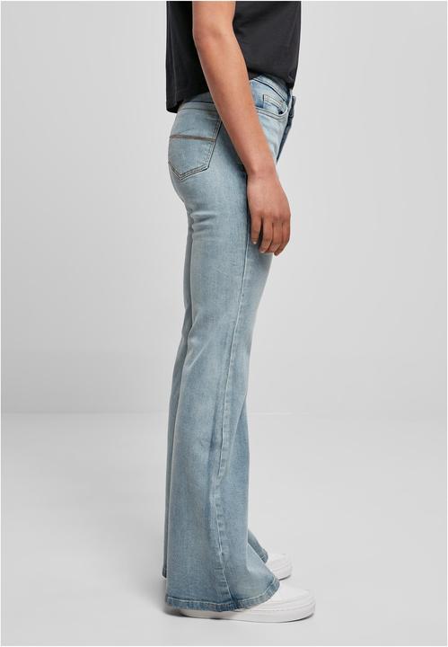 Actual product image Urban Classics Ladies High Waist Flared Denim Pants (30)