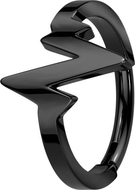 Produktbild Star Piercing Micro Segmentring klappbar schwarz Herzschlag (ohne Messing, Chirurgenstahl 316L)