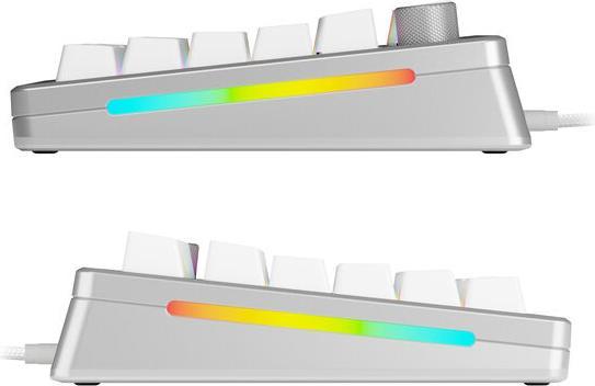 Actual product image Glorious GMMK 3 Pro 75 % Custom Gaming Keyboard - Pre-Built, ANSI (US), Fox Switches, silver (Cable)