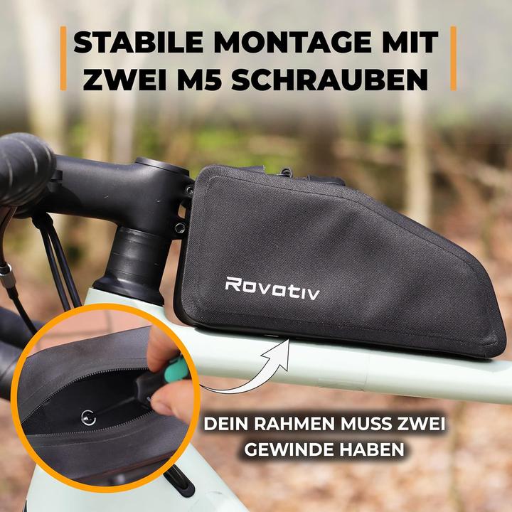 Actual product image Rovativ Rahmentasche für Velos (1 l, Frame bag)