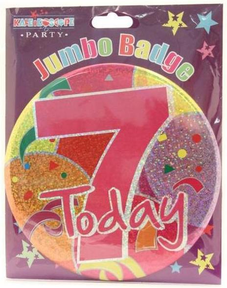 Apac Heute Glitter 7. Geburtstag Abzeichen