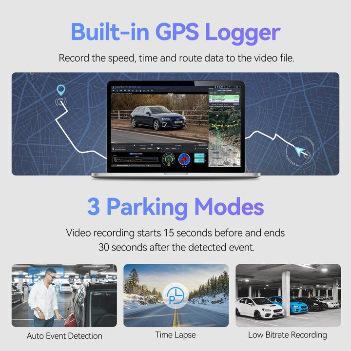 Image du produit Viofo A129 Pro 2CH Duo (Récepteur GPS, Écran intégré, WiFi, 4K)
