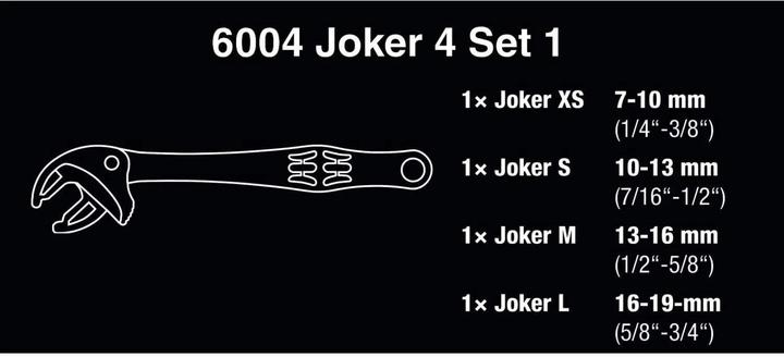 Immagine prodotto Wera 6004 Joker 4 Set 1 (19 mm, 12 mm, 14 mm, 16 mm, 10 mm, 18 mm, 7 mm, 17 mm, 11 mm, 15 mm, 8 mm, 9 mm, 13 mm)