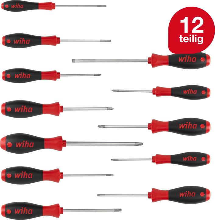 Image du produit Wiha Jeu de tournevis d'atelier (Vis fendues, Torx (TX), Cruciforme PZ, Recouvrement cruciforme Phillipps (PH))