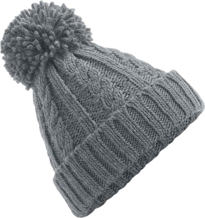 Produktbild Beechfield Zopfmuster Melange Beanie (One Size)